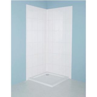 Tile Panel Kit White 820x1900mm   Bathroom & Shower Plumbing 