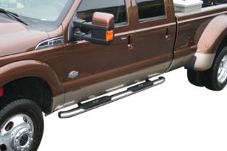 Aries Oval Nerf Bars Black powder coated carbon steel Polished T304 