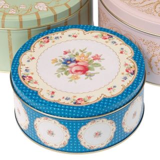 decorative floral cake tin set by the chic country home 