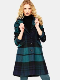 South Single Breasted Check Coat  Littlewoods