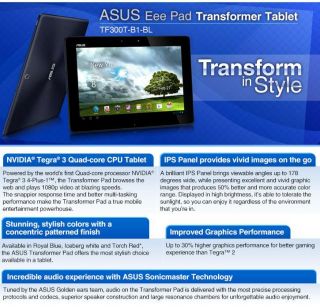 ASUS TF300T 10.1 32GB Tegra 3 Android 4.0 Bundle Product Details