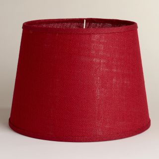 Red Burlap Table Lamp Shade  World Market