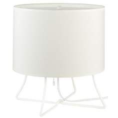 Lights Up Virgil Low Ivory Ipanema Shade Accent Lamp