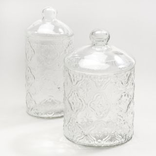 Clear Tile Glass Canisters  World Market