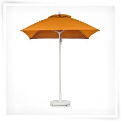 Frankford 7.5 ft. Square Fiberglass Market Umbrella with White Pole