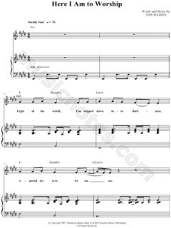 Image of SONICFLOOd   Here I Am To Worship Sheet Music    