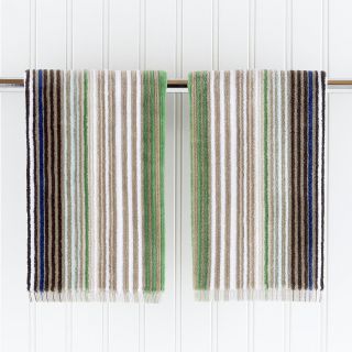 Blue/Green Striped Washcloths, Set of 2  World Market