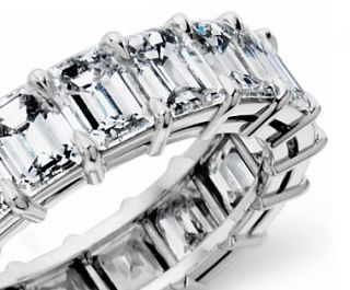 Emerald Cut Diamond Eternity Ring in Platinum (7 ct. tw.)  Blue Nile
