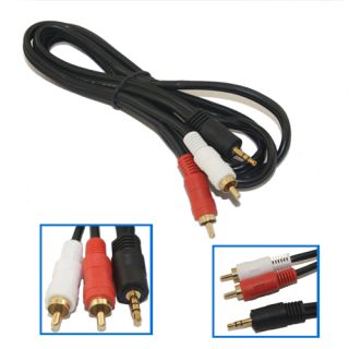 FT 3.5mm Male Mini Plug to 2 RCA Stereo Audio Cable   Tmart
