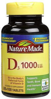 Nature Made Vitamin D 1000 IU Tablets, Value Size   