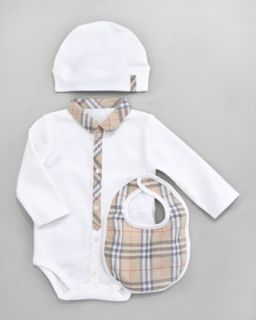 Check Trim Sleepsuit   Bergdorf Goodman