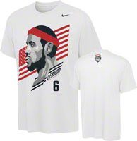 LeBron James Youth Nike White Team USA Basketball 2012 Olympics Hero T 