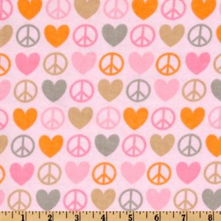 Peace & Love Flannel Fabric   Discount Designer Fabric   Fabric