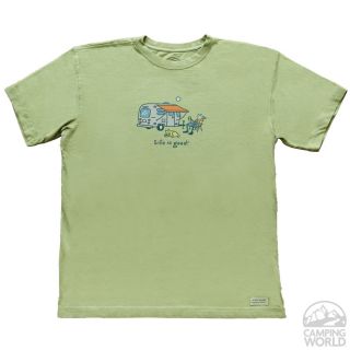 Life is good Jake Airstream/Lemonade T Shirts, Sprout Green   Product 