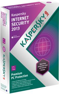 Kaspersky Internet Security 2013 3 User, 1 Year License Computing 