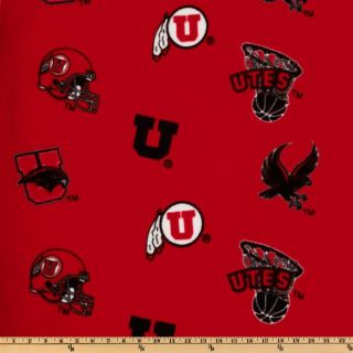 Collegiate Fleece University of Utah Tossed Red   Discount Designer 