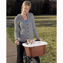 Solvit Wicker Dog Bicycle Basket  Bike Carrier for Dogs   1800PetMeds