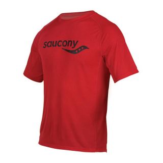 Saucony Saucony Short Sleeve Shirt   Mens    at  