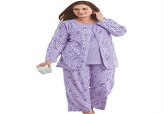 Plus Size 3 piece knit tagfree pj set by Only Necessities®  Plus 