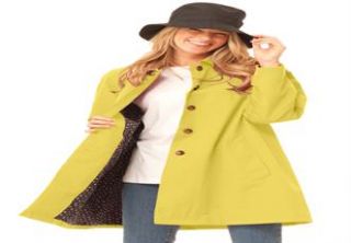 Plus Size Coat, jacket length in weather resistant fabric  Plus Size 