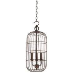 Industrial Candelabra 3 Light 15 Wide Cage Pendant Light