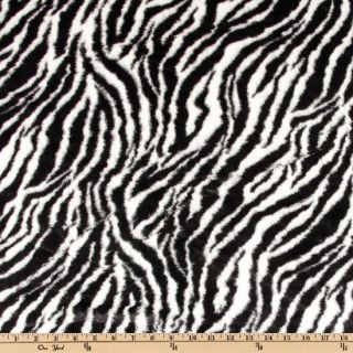 Minky Cuddle Plush Zebra Black/White   Discount Designer Fabric 
