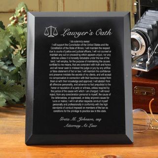 3450   The Lawyers Oath Engraved Marble Plaque 
