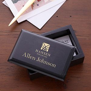 Personalized Corporate Logo Marble Business Card Holder   10140