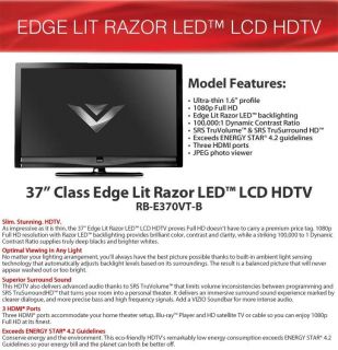 Buy the Vizio E370VT 37 1080p 60Hz LED HDTV Refurb .ca