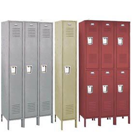 Penco Assembled Steel Lockers Feature A Recessed Handle For A Catch 