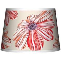 Floral Ruby Tapered Lamp Shade 10x12x8 (Spider)