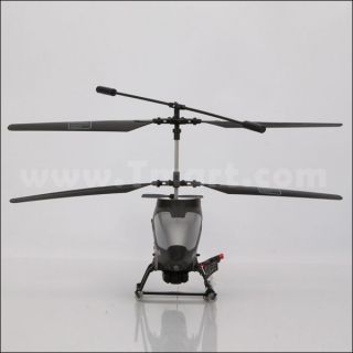 42CM Gyro 3.5 Channel RC Helicopter with Camera Black   Tmart