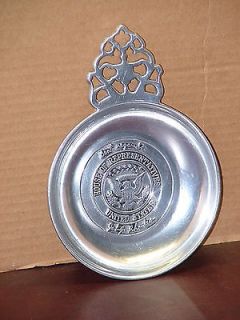   RHODES US HOUSE OF REPRESENTATIVES PEWTER CHANGE ASHTRAY GERALD FORD