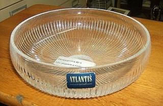 New old stock ATLANTIS cut crystal fruit serving bowl
