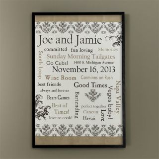 10354   Our Life Together© Personalized Canvas Art   Black Frame