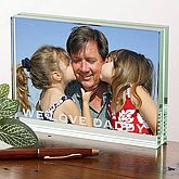 Personalized Glass Block Photo Frame Just For Him   3672