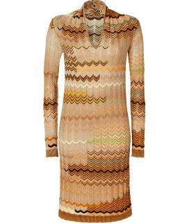 Missoni Honey/Corn Wool Blend Variegated Knit Dress  Damen  Kleider 