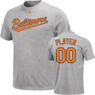 Baltimore Orioles  Any Player  Youth Heather Name & Number T Shirt 