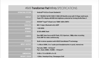 Asus Transformer Pad Infinity TF700T .ca