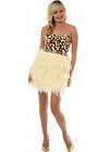 Sherri Hill Leopard Feather Mini Dress UK 10 12 14
