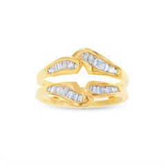  1/2 CTW. Tapered Baguette Diamond Solitaire Wrap 