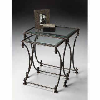 Metalworks Glass Nesting Tables at Brookstone—Buy Now