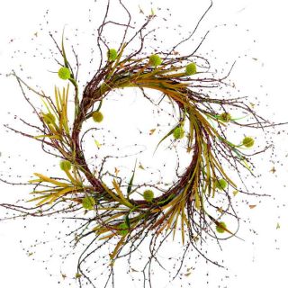 Twig Pod Christmas Wreath at Brookstone—Buy Now