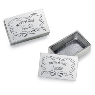 Pewter Engraved My First Curl Box (2 Lines)   View All Personalized 