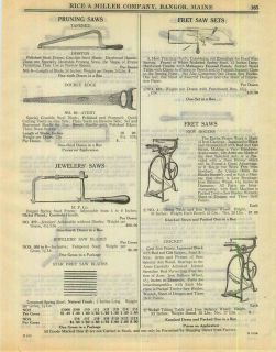 1919 New Rogers Cricket Foot Powered Fret Saws ad