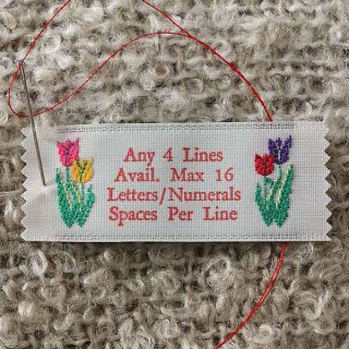 3945D   Personalized Woven Sewing Labels   Tulips