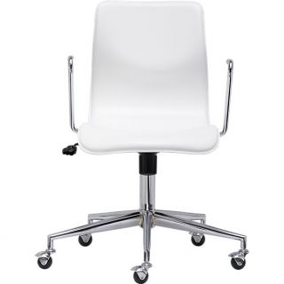 bubble white leather office chair in office furniture  CB2