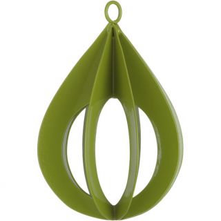 drop sculpture green ornament in holiday  CB2