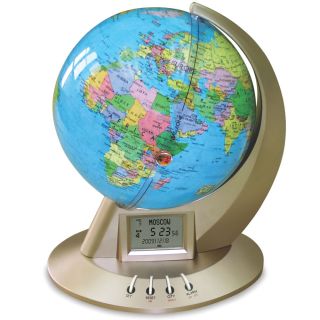 The World Time Globe Clock   Hammacher Schlemmer 