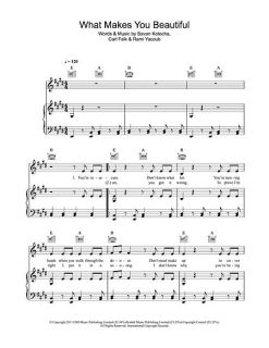 Look inside What Makes You Beautiful   Sheet Music Plus